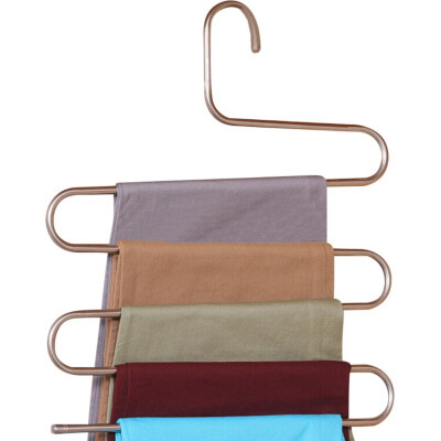 

Hanger Clothes Hanger Rack Pants Hanger 5 Layer  Shape Trousers Holders Towels Clothes Apparel Hangers Space Saving New