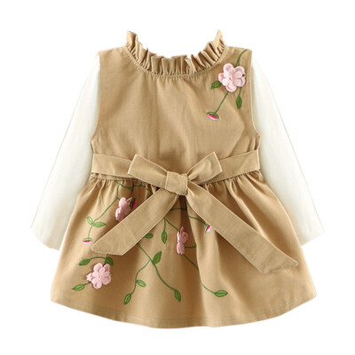 

Baby Girls 2019 cotton princess dress long sleeves Birthday Dress Female Baby Kids Girl Clothes