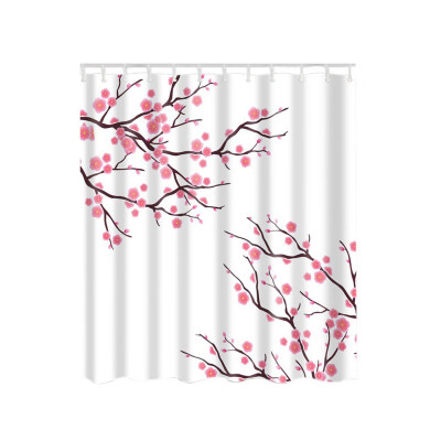 

Ocean Shell Dandelion Plant Pattern Shower Curtain Decor by Plum Blossom Picture For Print Set With Hooks Shower Curtains