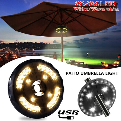 

Patio Umbrella Light 3 Brightness Modes Cordless 2824 LED Lights Umbrella Pole Light