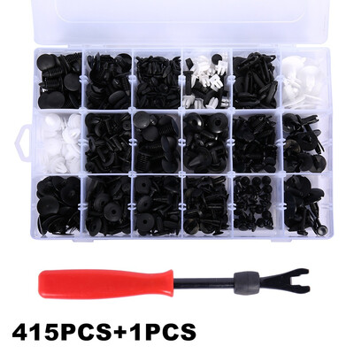 

415pcs Fastener Clip Mixed Car Body Push Retainer Pin Rivet Bumper Door Trim Panel Retainer Fastener Kit