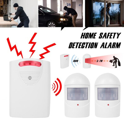 

Home Security Motion Detector Alarm Wireless Motion Detector Alarm Infrared Motion Sensor with 1 Plug-in Receiver&2 Sensors