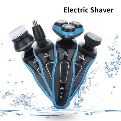 

4 In 1 Electric Rechargeable Cordless Rotary Shaver Whole Body Washable Shaving Machine