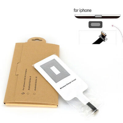 

Convenient Qi Wireless Charger Receiver For IPhone Micro USB Type C Wireless Connector For samsung iphone huawei xiaomi