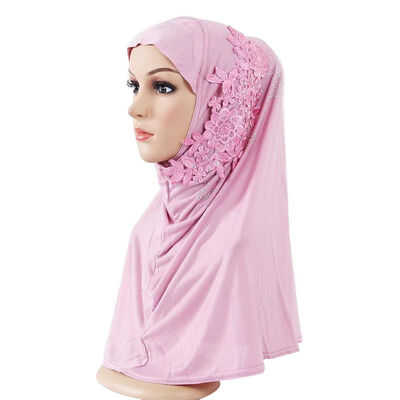 

Muslim Hijabs Women Muslim Stretch Lace Turban Hat Chemo Cap Hair Loss Head Scarf Wrap Headscarf