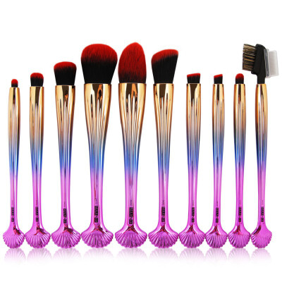 

10pcs Makeup Brushes Set Cosmetic Foundation Power Blush Eye Shadow Blending Contour Beauty Make Up Brush Tool