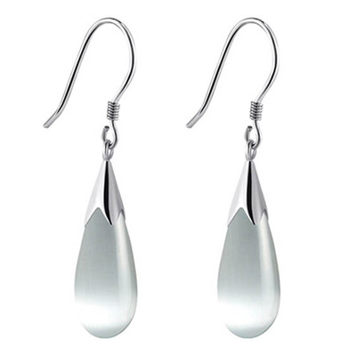

Charm Chic Opal Drop Earrings Women Jewelry Elegant Jewelry Silver Crystal Top Quality