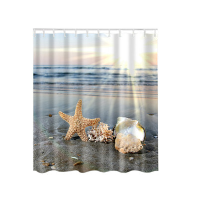 

Ocean Shell Dandelion Plant Pattern Shower Curtain Decor by Plum Blossom Picture For Print Set With Hooks Shower Curtains