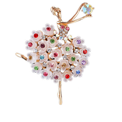 

Crystal Brooch Ballerinas Dancer Princess Fairy Shape Brooches