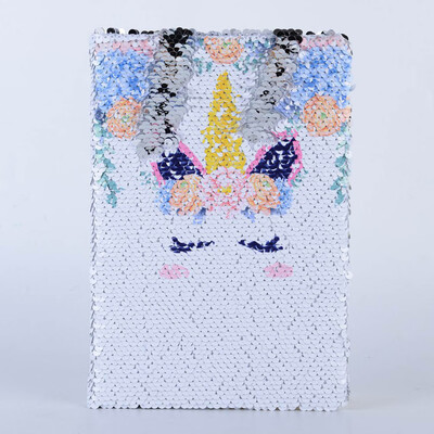 

A5 Printing Unicorn Flip Color Change Glittering Notebook Fashion Stationery UK
