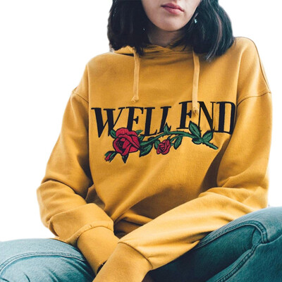 

Women Long Sleeve Pullover Sweatshirt Harajuku Print Girl yellow Hoodies Women 2017 Autumn Hoodie Sweat Femme