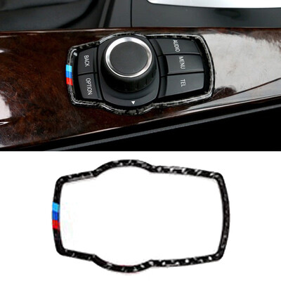 

Carbon Fiber Interior Multi-media Buttons Trim Frame Cover For BMW 34 Series