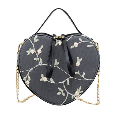 

Fashion Women Heart Faux Leather Flower Pattern Crossbody Shoulder Bag Handbag