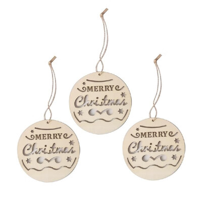 

Wooden Crafts Christmas Tree Hanging Pendants Ornaments Party Decor Wedding Supplies