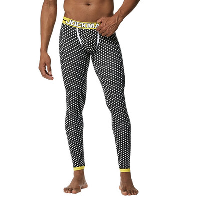 

Gobestart Mens Cotton Letter Printed Skinny Slim Fit Warmth Long Leggins Comfy Trousers