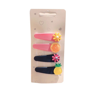 

2pcs Girls Hair Clips Cute Cartoon Flower Design Hair Pin Children Hairpin Princess Hair Accessories