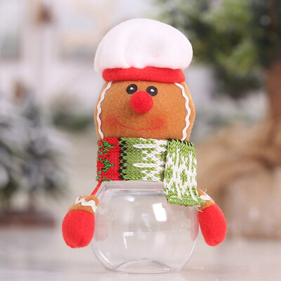 

Christmas Candy Jar Plastic Cookie Biscuit Storage DIY Craft&Christmas Decorations