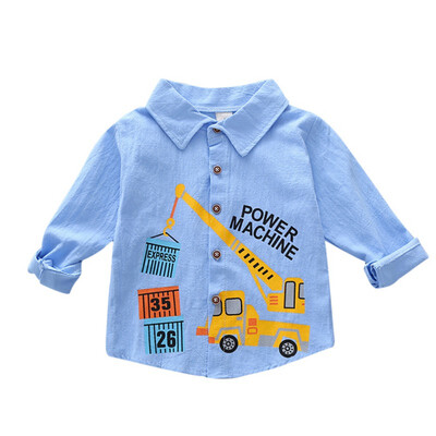 

Autumn Winter Baby Boy Fashion Shirts Cartoon Printing Long Sleeve Shirt Children Kids Clothes