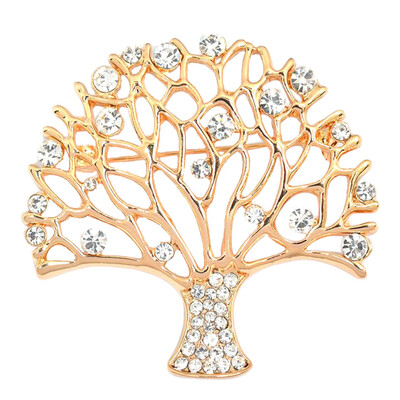 

Fashion Jewelry Tree shape Rhinestone Brooch Pin Party Crystal Brooch Pin