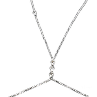

Women Crystal Bikini Chain Link Beach Crossover Belly Body Waist Necklace Gift