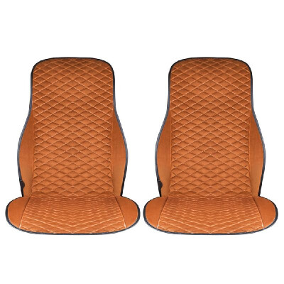 

Car Electric Heating Seat Pad Vehicle Universal 12V Cushion Office Winter Keeping Warm Rhombus Double Seat Brown