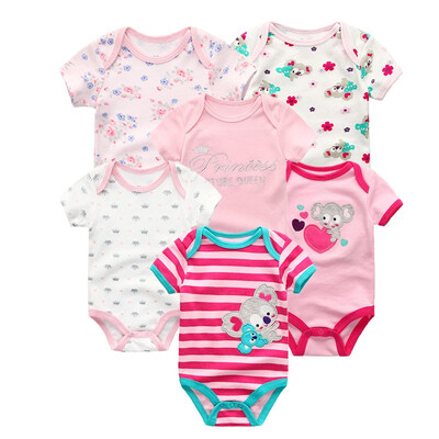

Kiddiezoom 6PCS Baby Girls Clothes Bodysuits Cotton 0-12M Sleepwear For Babies Baby Boys Clothes Rompers Jumpsuit Infant Newborn