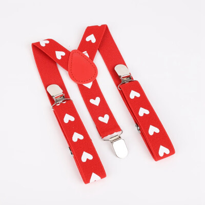 

Baby Boys Girls Childrens White Printing Elastic Band Kids Suspender Clip Clothes Accessories