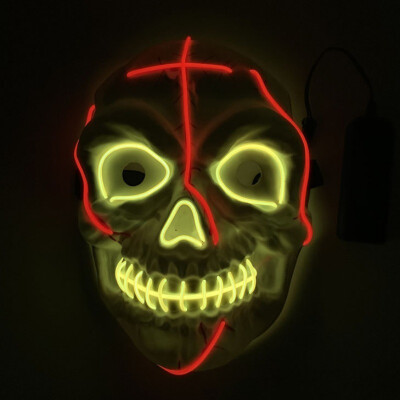 

EL Wire Woven Light Up Halloween Mask Glowing Cosplay Costume Mask For Festival Party