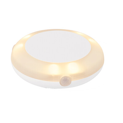 

Multifunction Night Light Round LED Body Motion Sensor Adhesive Entrance Bathroom Hallway Cabinet Basement Wall Lamp