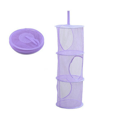 

Toponeto 3Shelf Hanging bag Storage Mesh Net Organizer Laundry Toy Towel socks Closet MHQ