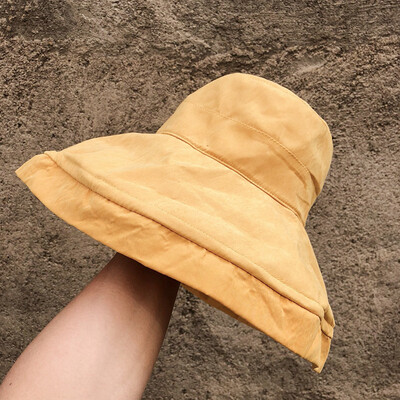 

Hat womens summer sun-proof&anti-ultraviolet fishing cap Korean outdoor large-brim sunshade cap folding