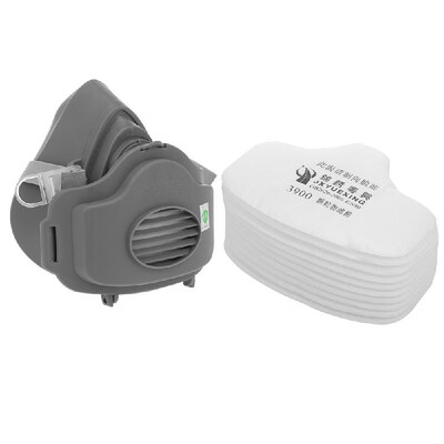 

JXYUEXING Anti Dust Respirator Filter Gas Mask Set Chemical Anti-dust Masks Industrial Paint Spraying Protective Mask Workplace Sa