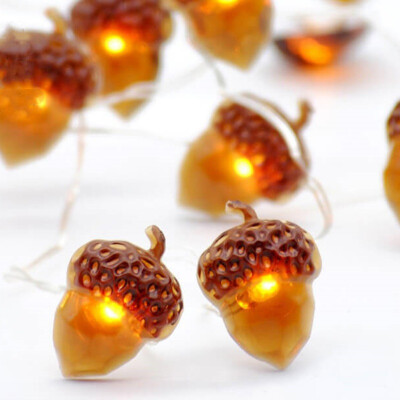 

2M3M4M Acorn Shape LED String Lights With Remote Fairy Lights Outdoor Xmas Party Wedding Christmas Decoration for Home