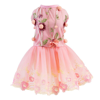 

Summer Pet dog Wedding dress Cat Puppy Princess Skirt clothes Spring Pet Clothes Party Dress For Dog