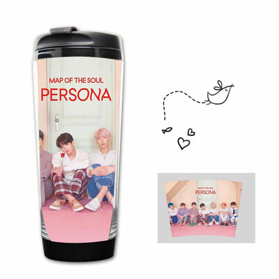 

Kunandroc KPOP BTS Bangtan Boys Map of The Soul Persona Stainless Steel Water Drinking Bottle Curve Cup 12oz