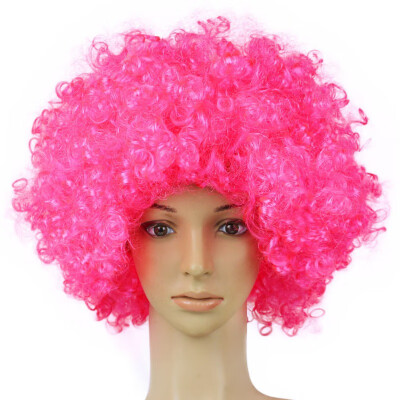 

Synthetic Performance Hair Wavy Round Clown Wig Hair Statement Fans Wig Peluca Cosplay Hair For Party Christmas Home Decoration