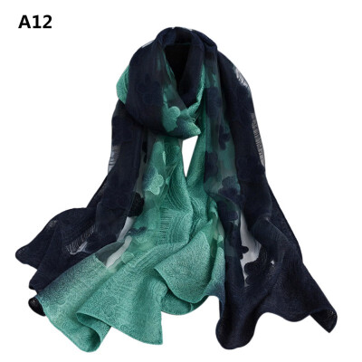 

Women Scarf Fashion Flower Printing Long Soft Wrap Scarves Ladies Shawl scarf Summer Sunscreen