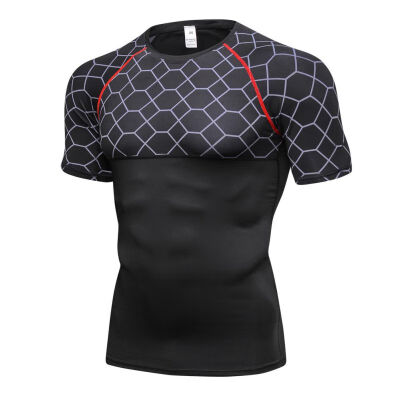 

Fitness T shirt Men 2018 New Arrival Running tshirt Short Sleeve Compression High Elastic Workout Top Shirt Slim Fit Muscle Tops