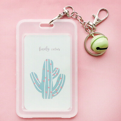 

Toponeto Creative Keychain Girl Cute Student Card Bank Card Bus ID Card Set Transparent