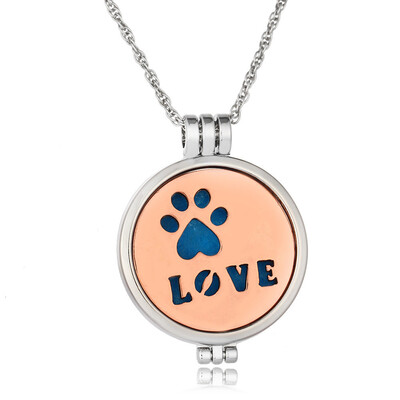 

Women Fashion Chic Footprints Luminous Skeleton Love Aromatherapy Necklaces