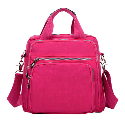 

Women Waterproof Zipper Tote Handbag Nylon Shoulder Bag Outdoor Travel Backpack