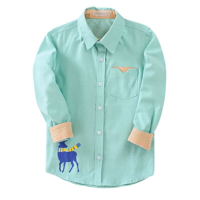 

2-10T New Fashion Children Long Sleeve Shirt Boys Girls Lapel Wild Shirts Baby Kids Casual Outfits