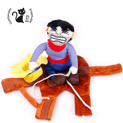 

Cowboy Rider Dog Costume Pet Halloween Decoration Cosplay Clothes Decoration Dogs Clothes Doll Halloween Dress Up Props for Dogs P