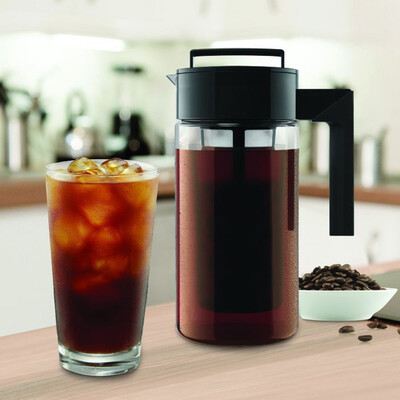

Gobestart 900ML Cold Brew Iced Coffee Maker Airtight Seal Silicone Handle Coffee Kettle