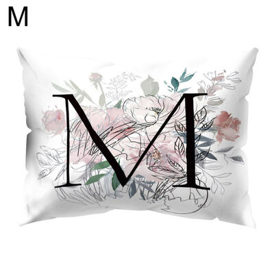 

Vintage Flower Letter Throw Pillow Protector Case Cushion Cover Bedding Articles