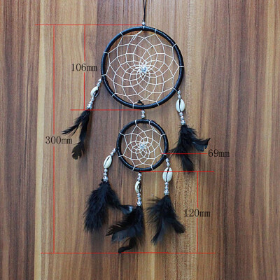 

Toponeto Handmade Lace Dream Catcher Feather Bead Hanging Decoration Ornament Gift