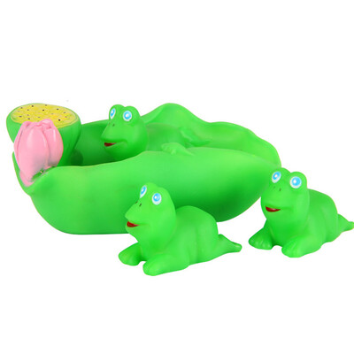 

Tailored 4 pcs Shrilling Rubber Cute Family Bathtub Pals Floating Bath Tub Toy For Kids