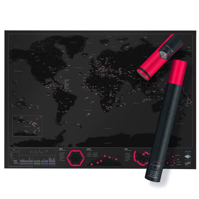 

Travel World Scratch Map Gold Foil Black Scratch Map Scratch Off Foil Layer Coating World Map Luxury Travel Gift Mapa