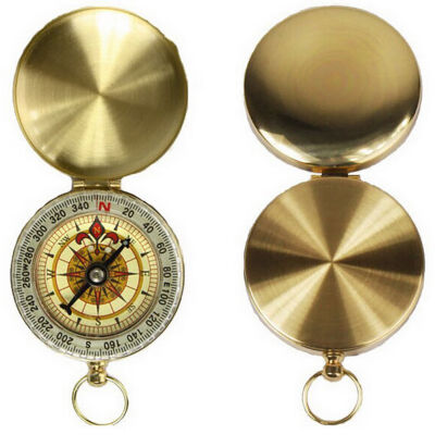 

Outdoor Activities Camping Hiking Portable Brass Pocket Golden New Compass Navigation High Quality