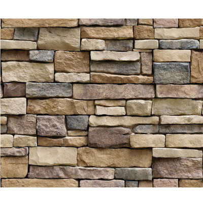 

JPGIF Wall Paper Brick Stone Rustic Effect Self-adhesive Wall Sticker Home Decor